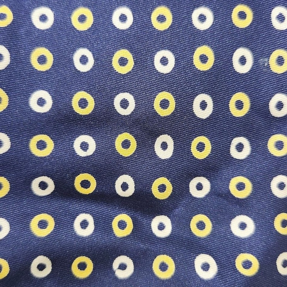 Vintage Brooks Brothers Navy Blue Geometric Dot 100% Silk Tie Printed in England - Picture 2 of 5